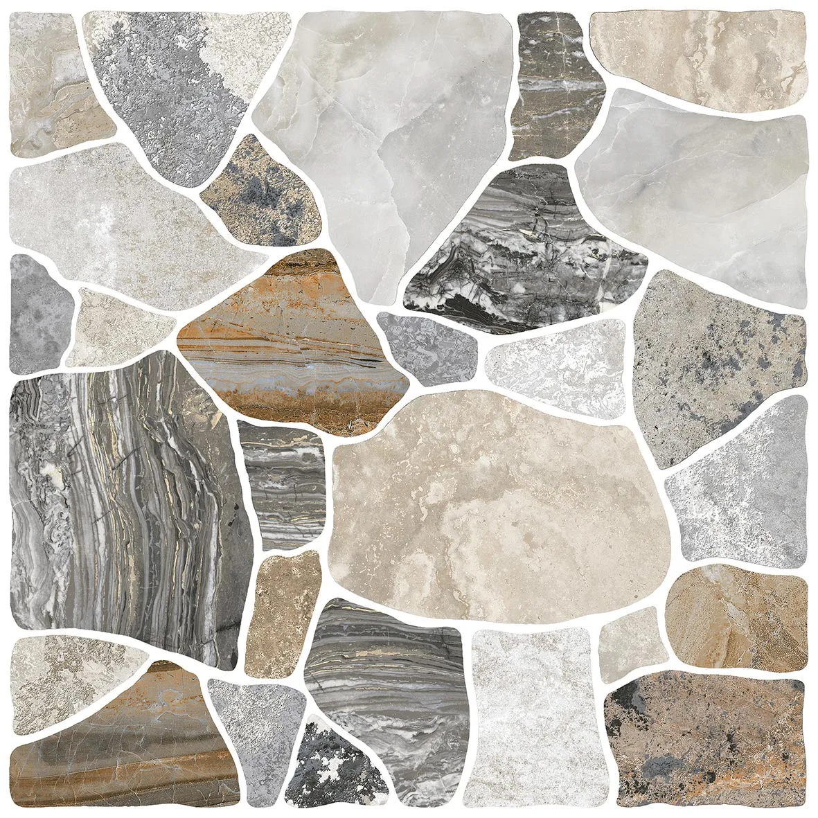 45x45 Sorrento Açık Gri & Kahve Mix — 4