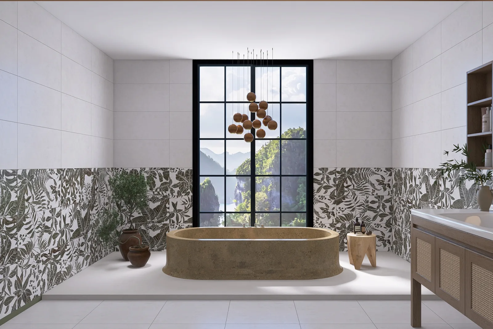 BOTANY 60x60 Ivory — 2