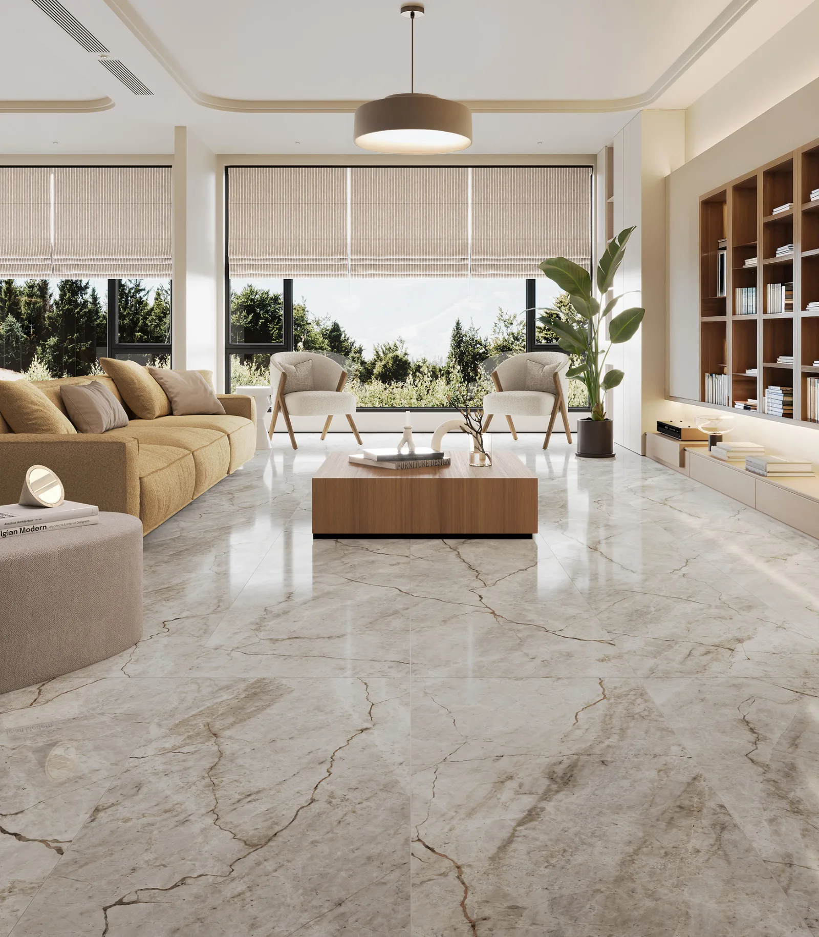 Bianco Persia Parlak Porselen Karo 60x120 — 2