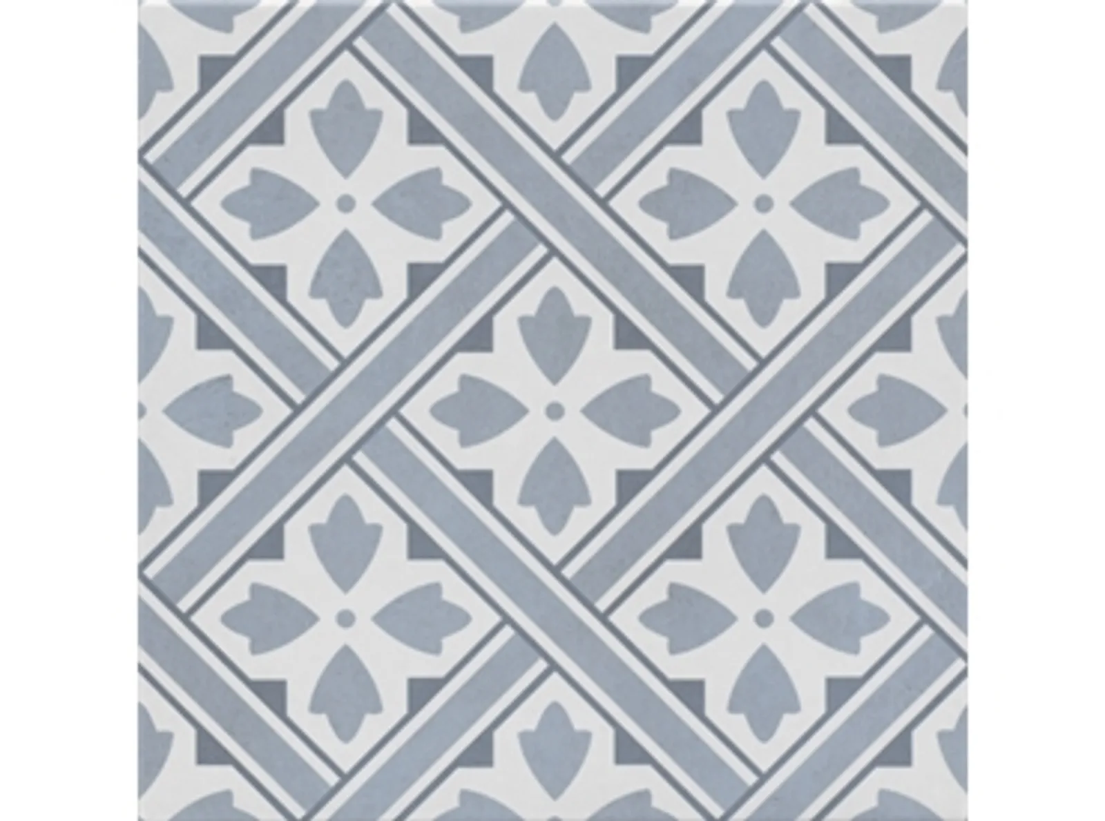 Ornament Mat Mavi Geometrik Sırlı Granit — 2