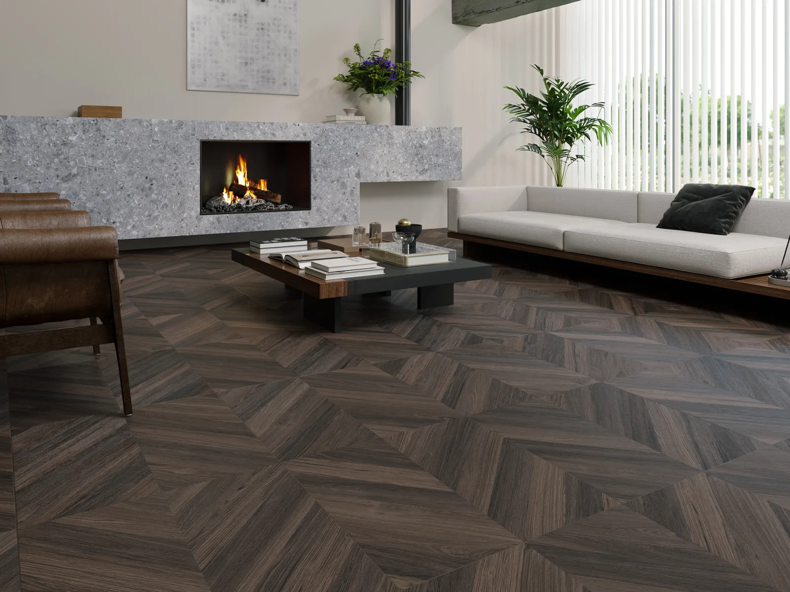 Chevron Natura Meşe Porselen Karo — 4