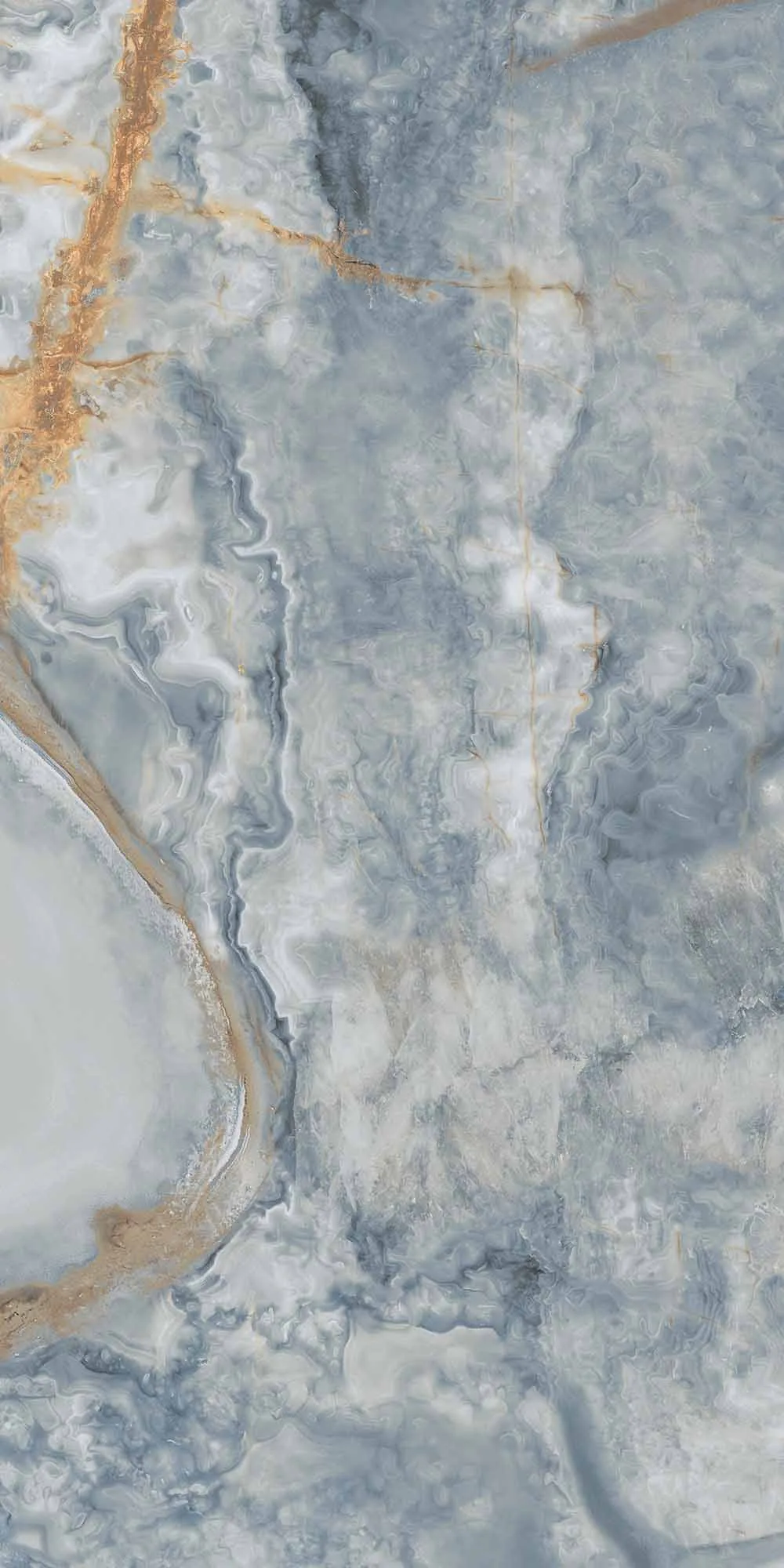 Onxy Agate Parlak Mavi Porselen Karo — 3