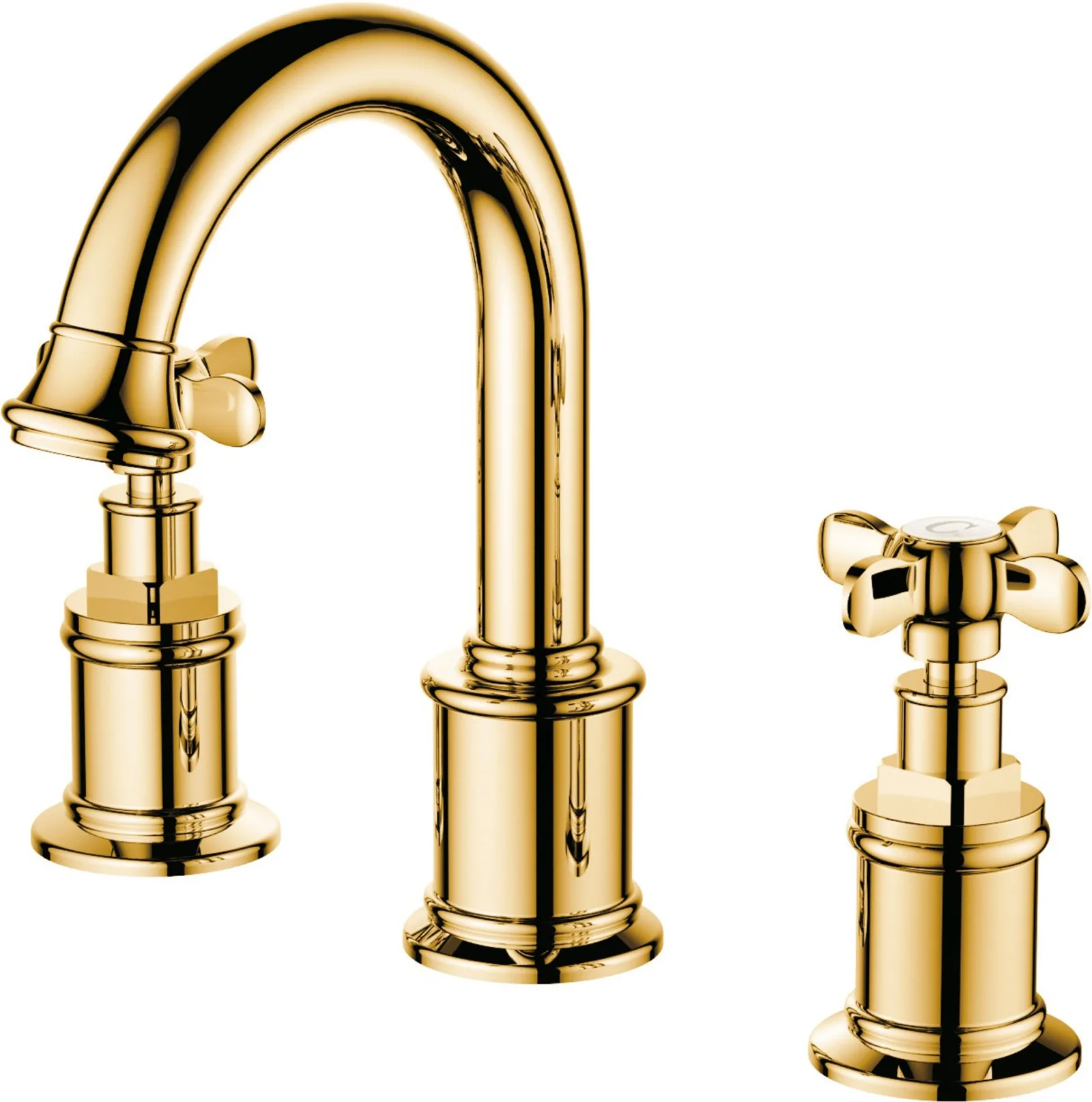 Victorian Lavabo Bataryası Altın (3 Delikli Lavabo İçin) — 3