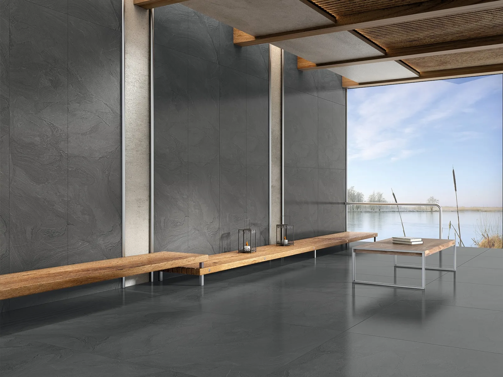 60x120 ATLANTIS ANTRASIT REKTİFİYE PARLAK NANO