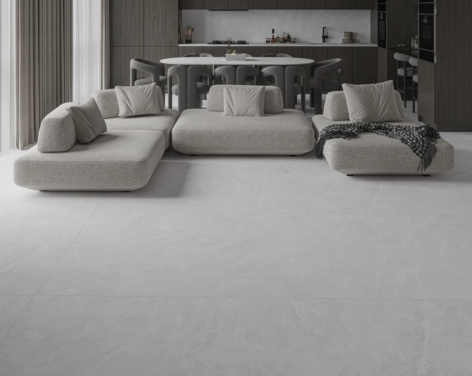 120x240 SWAN GRİ SOFT MAT REKTİFİYE