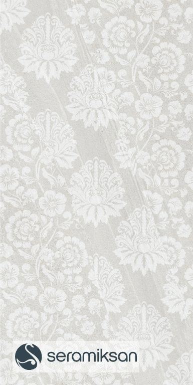 60*120 LECCE DAMASK MOTİF AÇIK GRİ