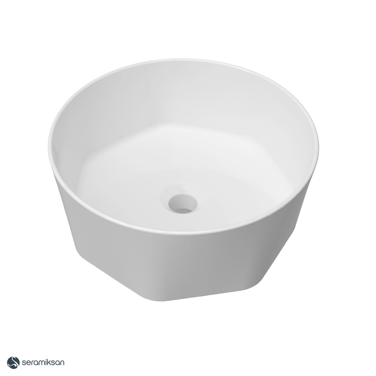 STELLA MAT BEYAZ TEZGAH ÜSTÜ LAVABO 42CM