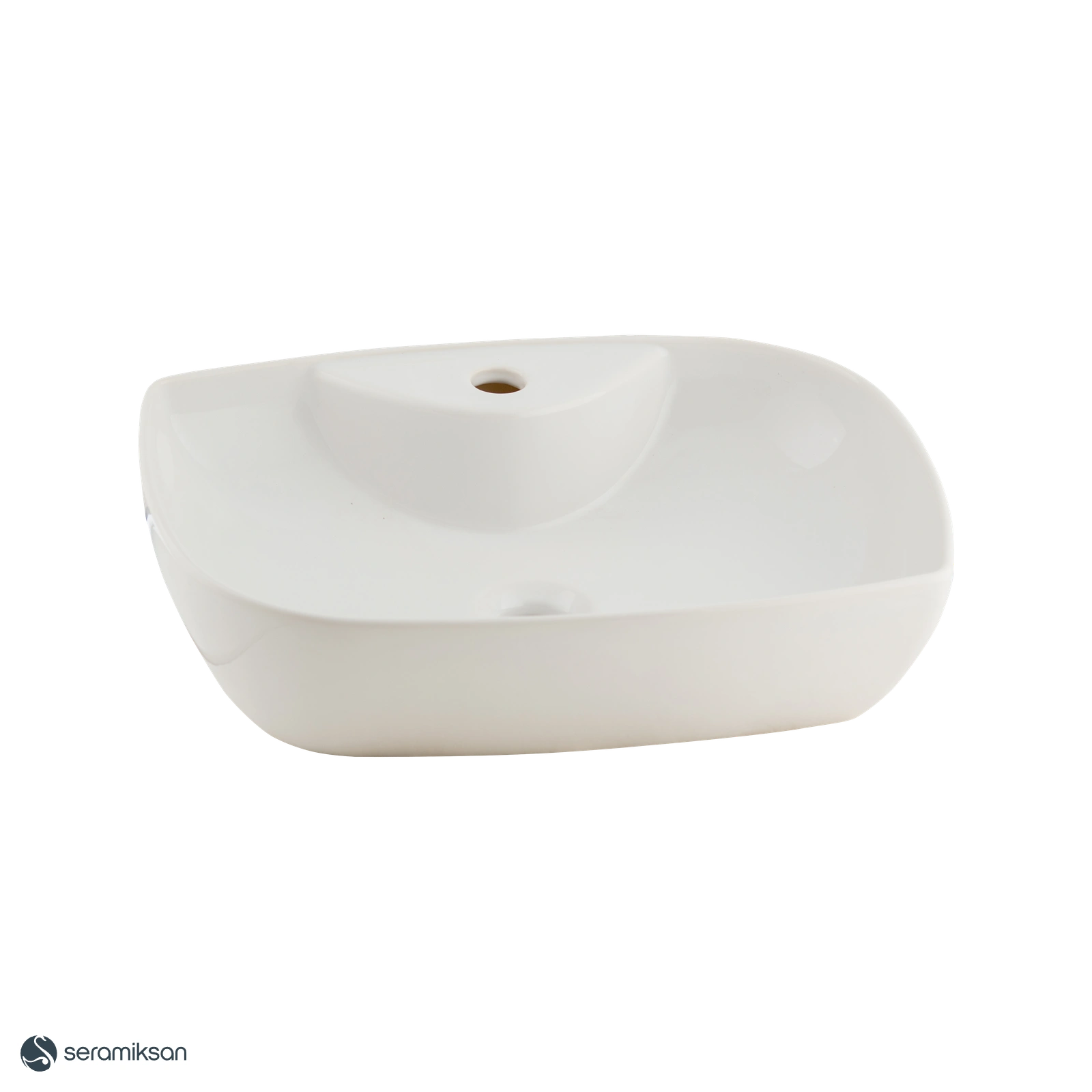 DIES PARLAK BEYAZ TEZGAH ÜSTÜ LAVABO BATARYA DELİKLİ