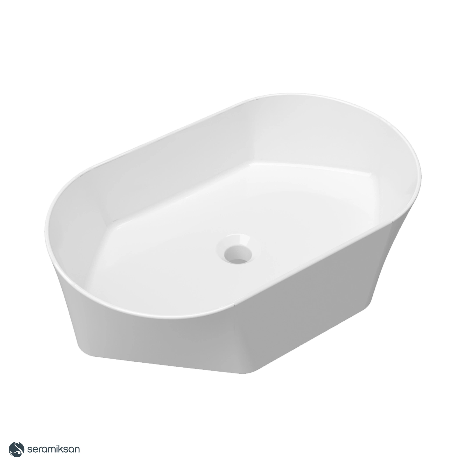 STELLA MAT BEYAZ TEZGAH ÜSTÜ LAVABO 65 CM