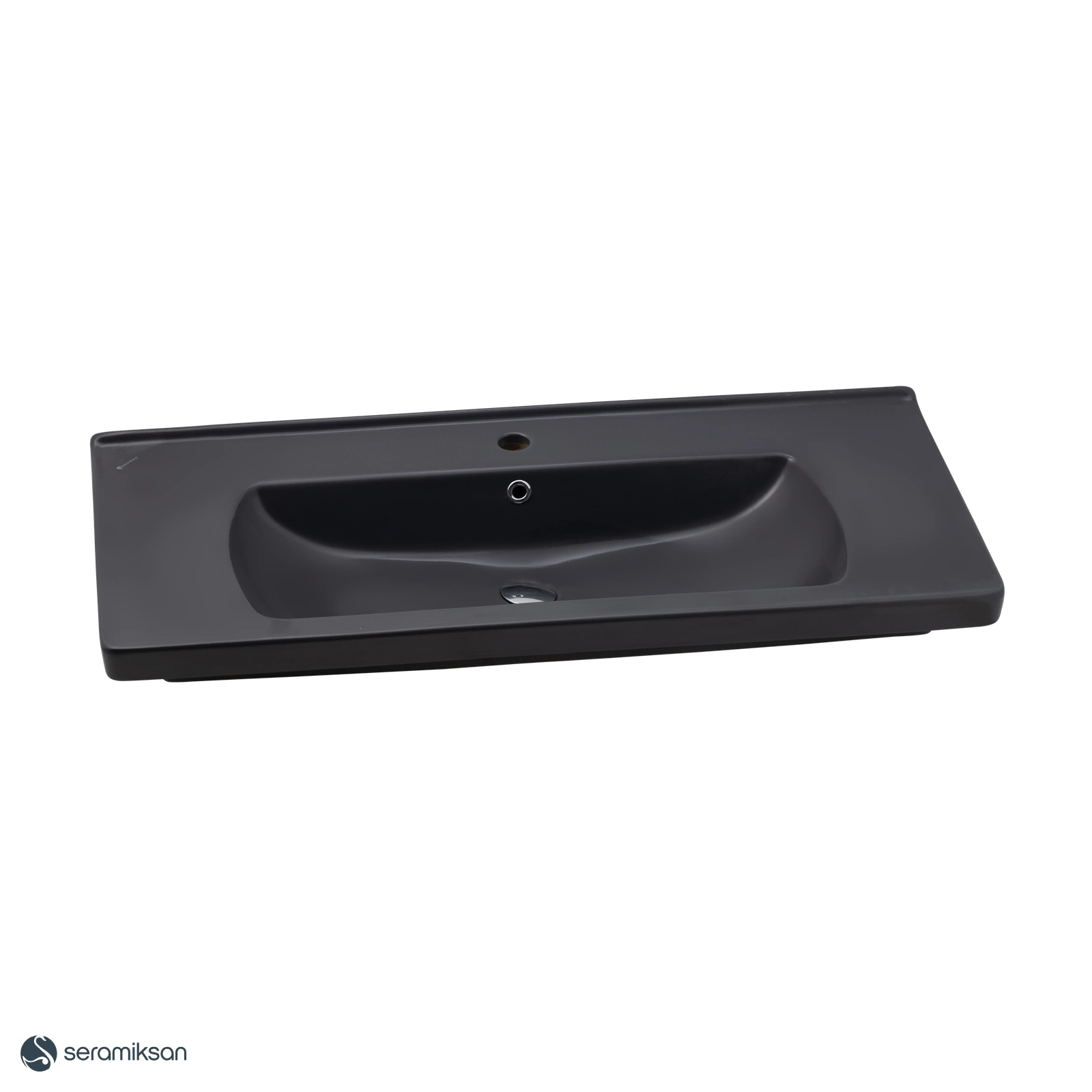 SATURN MAT ANTRASIT ETAJERLI LAVABO100 CM