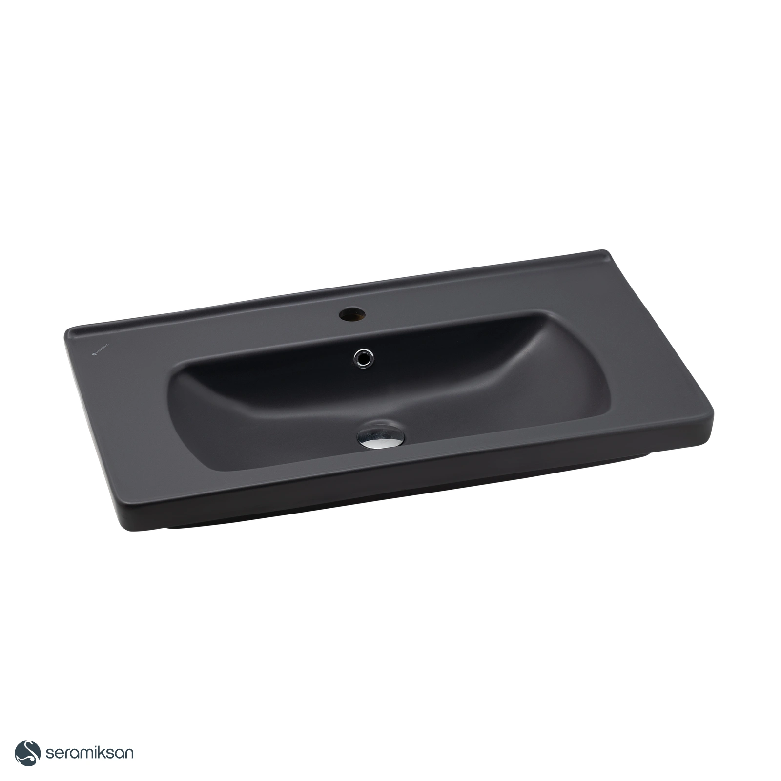 SATURN MAT ANTRASIT ETAJERLI LAVABO80 CM