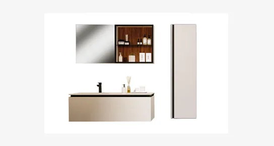 SATURN  BANYO DOLABI SET 120 CM LK MAT EKRU