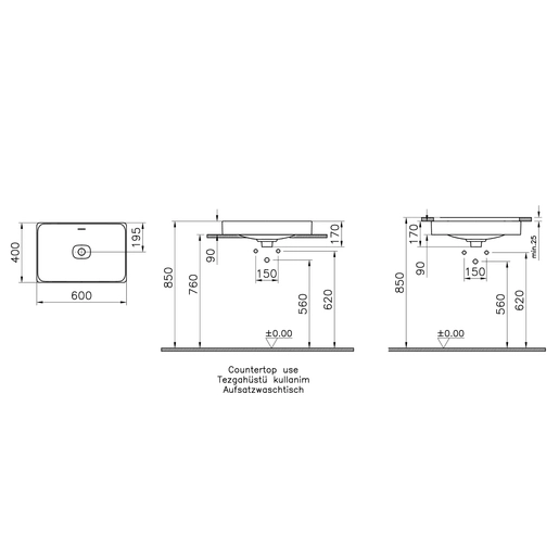 Metropole Tezgahaltı lavabo — 2