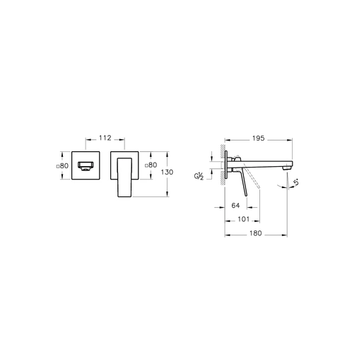 Minimax Square Ankastre Lavabo Bataryası — 2