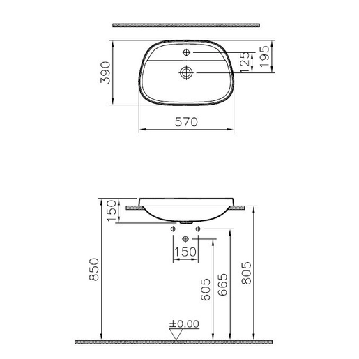 Frame Tezgahüstü Lavabo — 2