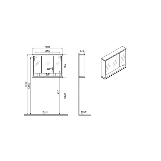 Valarte Neo Aynalı Banyo Dolabı — 3
