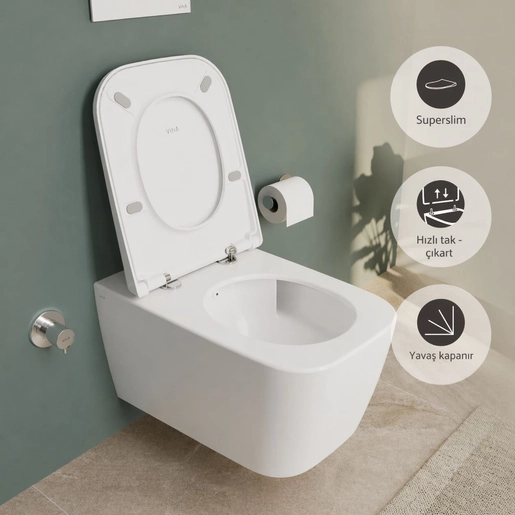 Metropole Square QuantumFlush Asma klozet — 2