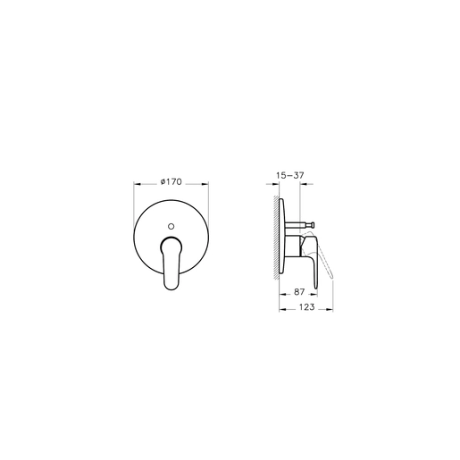 Root Round Termostatik Ankastre Banyo Bataryası — 2