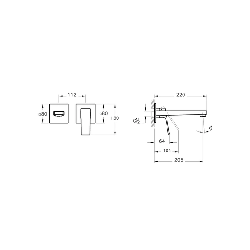 Minimax Square Ankastre Lavabo Bataryası — 2