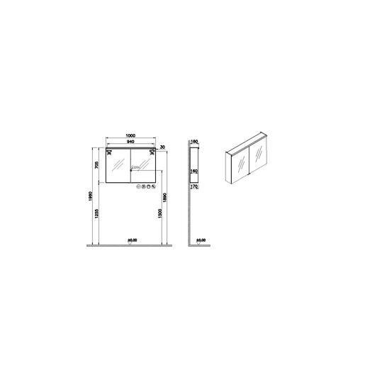 Metropole Edge Aynalı Banyo Dolabı — 3