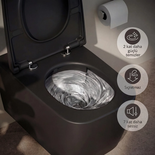 Metropole Square QuantumFlush Asma klozet — 2