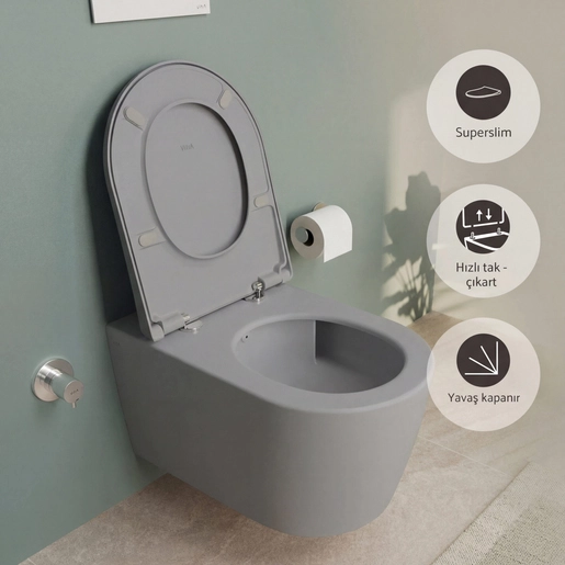 Metropole Round QuantumFlush Asma klozet — 2