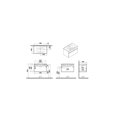 Mia Plus Square Lavabo Dolabı — 3