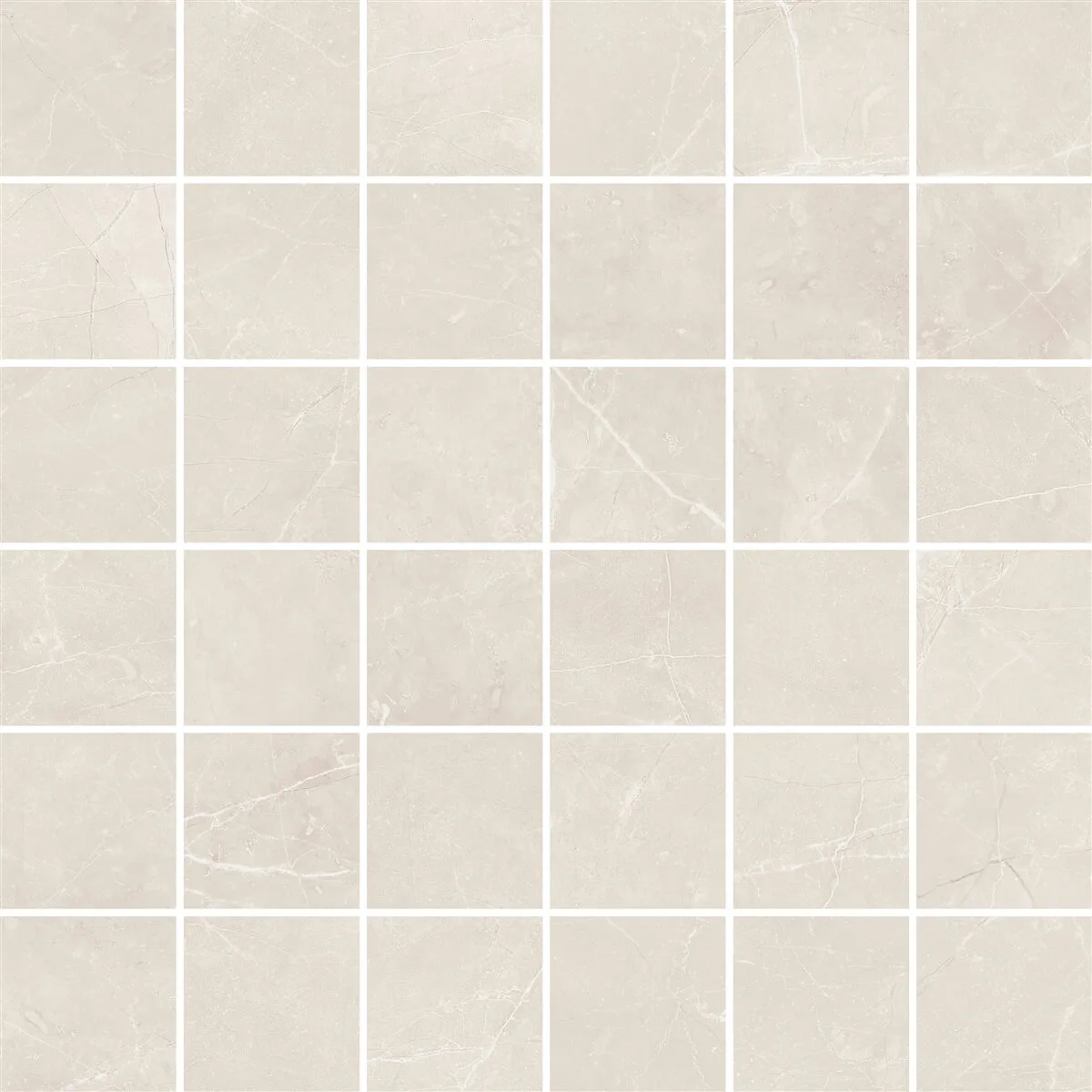 30x30 STERLINA Fildişi (5x5) Mat Fileli